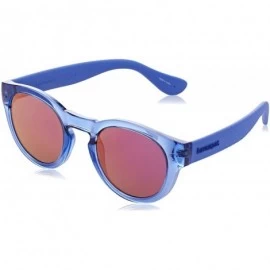 Round Trancoso/M Unisex Round Sunglasses- 49mm - Blu Bluet - CH113GIK7CV $43.05