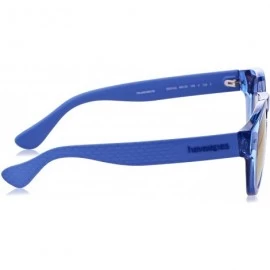 Round Trancoso/M Unisex Round Sunglasses- 49mm - Blu Bluet - CH113GIK7CV $43.05