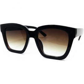 Oversized 8619 Premium Oversize XL Women Men Flat Havana Tilda Shadow Style Fashion Sunglasses - Dark Brown - CR18EL2TQAC $11.88