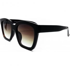 Oversized 8619 Premium Oversize XL Women Men Flat Havana Tilda Shadow Style Fashion Sunglasses - Dark Brown - CR18EL2TQAC $11.88