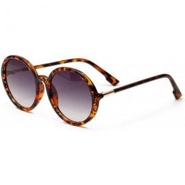 Semi-rimless Women Vintage Round Sunglasses Metal Frame Oversized Luxury Mirror Retro Big Sun Glasses UV400 - 5 - C3198ZLO6E9...