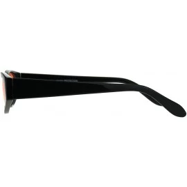 Oval Womens Super Slim Sunglasses Black Oval Frame Modern Style Shades Color Lens - Black - CS18C2D8WQX $12.07