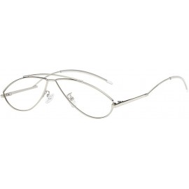 Oversized Womens Cat Eye Irregular Oval Rapper Sunglasses Vintage Retro Eyewear Unisex Fashion Sunglasses - CF18SX4XIWD $22.81