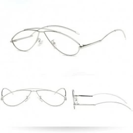 Oversized Womens Cat Eye Irregular Oval Rapper Sunglasses Vintage Retro Eyewear Unisex Fashion Sunglasses - CF18SX4XIWD $18.75