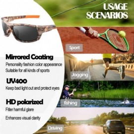 Sport Polarized Sunglasses for Men Women Camo Frame Fishing Sports glasses outdoor Hunting UV Protection sunglasses - CR196RO...