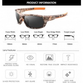 Sport Polarized Sunglasses for Men Women Camo Frame Fishing Sports glasses outdoor Hunting UV Protection sunglasses - CR196RO...