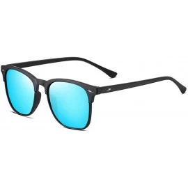 Square Sunglasses Men Women Classic Retro Square Sunglasses Mirrored Lens CA1361 - C81906U4IMX $28.49