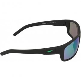 Rectangular An4202 Fastball Rectangular Sunglasses - Fuzzy Black/Blue Mirror - CS11OW76TO5 $58.36