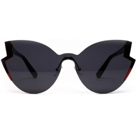 Goggle Women Fashion Sunglasses Irregular Frame Retro Eyewear Lightning Shape Sunglasses - B - CC18TRUA5TC $7.80