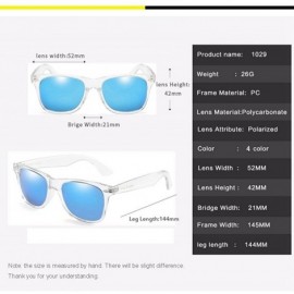 Sport Polarized Sunglasses Classic Square Unisex Transparent Frame Glasses - Transparent Yellow - CW18GTIN8Y6 $13.32