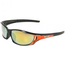 Sport Mirror Lens Sports Sunglasses for Golf Fishing Cycling 5242 - Orange - CO11LERETZ7 $12.59