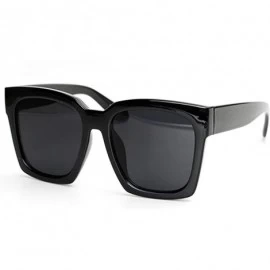 Oversized 1893 Premium True Oversized XXL Women Men Fashion Sunglasses - All Black - CZ199RUA4IK $25.63