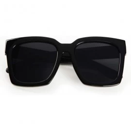 Oversized 1893 Premium True Oversized XXL Women Men Fashion Sunglasses - All Black - CZ199RUA4IK $15.58