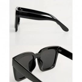 Oversized 1893 Premium True Oversized XXL Women Men Fashion Sunglasses - All Black - CZ199RUA4IK $15.58