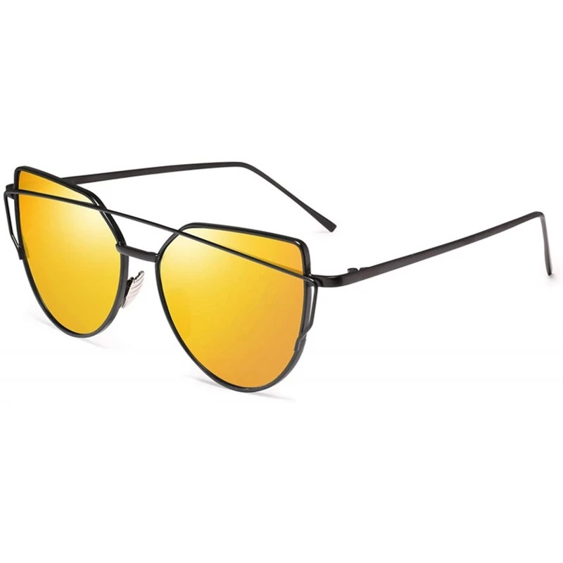 Cat Eye Cat Eye Sunglasses Women 2019 Brand Designer Sun Glasses Reflection Mirrors UV400 - Xy1904-13 - C618W5SCCEW $10.40