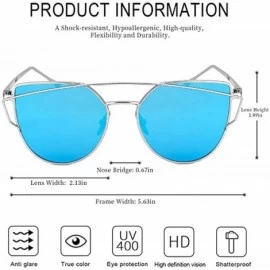 Cat Eye Cat Eye Sunglasses Women 2019 Brand Designer Sun Glasses Reflection Mirrors UV400 - Xy1904-13 - C618W5SCCEW $26.34