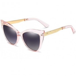 Oval Women Sunglasses Retro Black Grey Drive Holiday Oval Non-Polarized UV400 - Pink - CG18R6XAUUH $11.15