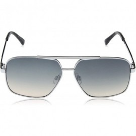 Aviator Men's R578 Aviator Sunglasses- Silver Black- 60 mm - CK18N8QGZES $30.67