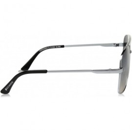 Aviator Men's R578 Aviator Sunglasses- Silver Black- 60 mm - CK18N8QGZES $30.67