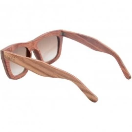 Wayfarer Wood Sunglasses CR39 Lens Wooden Frame UV400 Protection-SG5001004 - Outside Zebra Inside Pear - CX18E5C4E02 $8.42