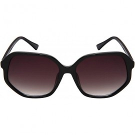 Square Geometric Sunglasses for Women Polygon Sunglasses for Women 34186-AP - Black Frame/Grey Gradient Lens - CV18M6XCY8S $1...