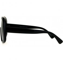 Shield Shield Goggle Style Sunglasses Futuristic Oversized Fashion Shades UV 400 - Black (Black) - CP186QI58D3 $12.30