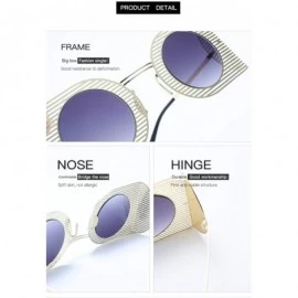 Square Fashion Vintage Round Lens Sunglasses Retro Square Metal Frame Sun glasses for Women 18415 - Silverwhite - C618A9ZUZGY...