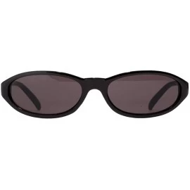 Cat Eye Men Novelty UV400 Small Cat Eye Sunglasses Shades Rave Club Costume Hip-Hop - Black - CQ190DT0CEI $10.82