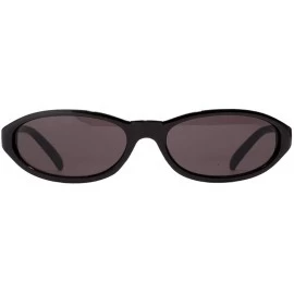 Cat Eye Men Novelty UV400 Small Cat Eye Sunglasses Shades Rave Club Costume Hip-Hop - Black - CQ190DT0CEI $17.03