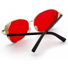 Wrap Polarized Sunglasses For Women Man Cat Sunglasses Mirrored Lens Fashion Goggle Eyewear - Purple - CM18UIOK5HN $8.38