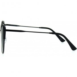 Butterfly Womens Designer Fashion Sunglasses Accent Top Round Butterfly Frame - Matte Black (Black) - CH186Z9S6W3 $10.73
