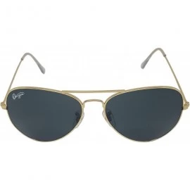 Aviator Classics 602 Sunglasses - Gold Metal Frame - Black Glass Lenses - CM196CDENSZ $84.43