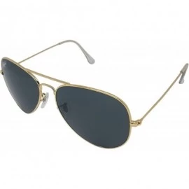 Aviator Classics 602 Sunglasses - Gold Metal Frame - Black Glass Lenses - CM196CDENSZ $46.78