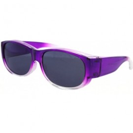 Wrap Colorful Two Tone Ombre Fit Over Sunglasses - Wear Over Eyeglasses - Purple - CO12N2I57F4 $32.39