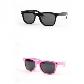 Wayfarer Colorful Wayfarer Retro Style Sunglasses P713 Spring Hinge (Mid-Large Size) - 2 Pcs Black & Babypink - C511WWTAFO9 $...