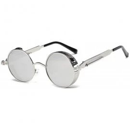 Oval Metal Round Steampunk Sunglasses Men Women Fashion Glasses Er Retro Frame Vintage UV400 - 10 - C6199CKWZEN $53.98