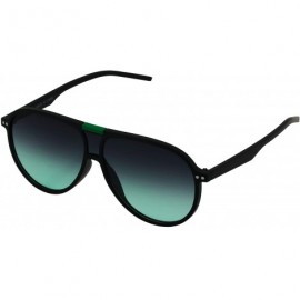Aviator Classic Retro Hot Aviator Oceanic Gradient Lens Mens Womens Sunglasses - Black/Green - CN18DNEWUSR $19.78