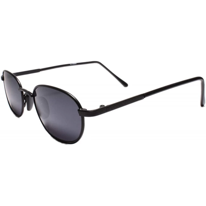 Rectangular Classic Genuine Vintage 80s 90s Style Hip Rectangle Sunglasses - Black - C818WG08MRD $13.59