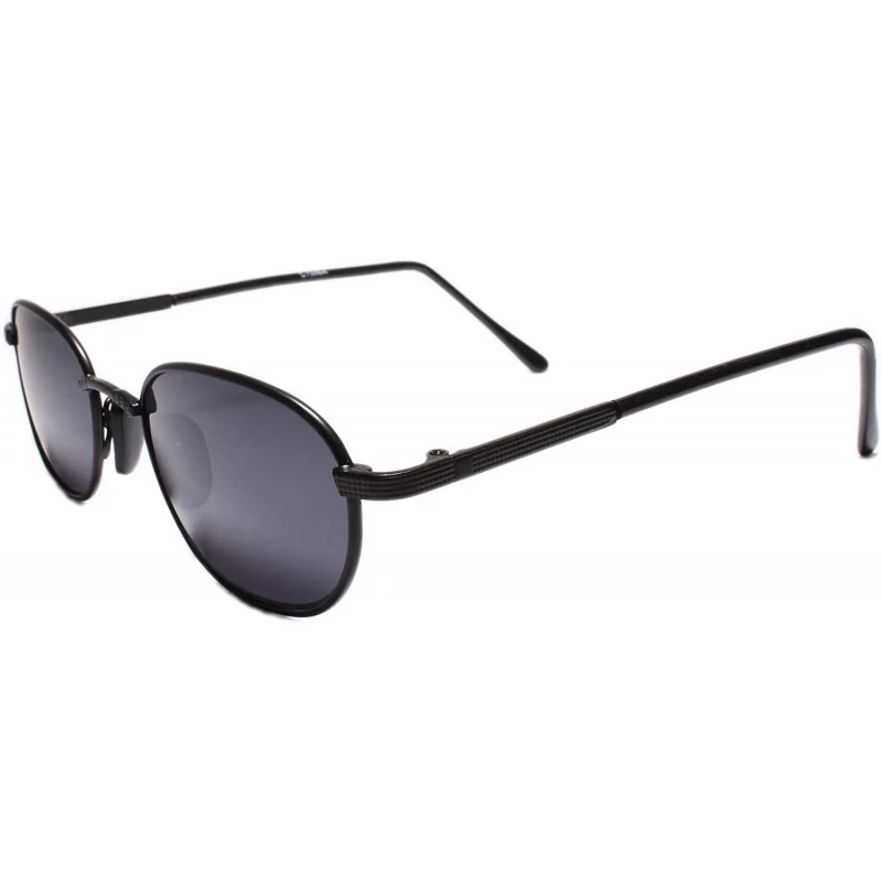 Rectangular Classic Genuine Vintage 80s 90s Style Hip Rectangle Sunglasses - Black - C818WG08MRD $27.53