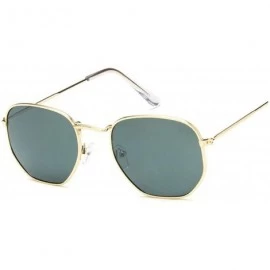 Square 2019 Retro Round Sunglasses Women Brand Designer Sun Glasses Alloy Mirror Ray Female Oculos De Sol - CT19853SD8I $30.49
