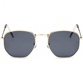 Square 2019 Retro Round Sunglasses Women Brand Designer Sun Glasses Alloy Mirror Ray Female Oculos De Sol - CT19853SD8I $30.49