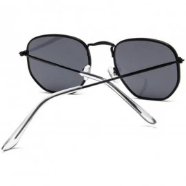 Square 2019 Retro Round Sunglasses Women Brand Designer Sun Glasses Alloy Mirror Ray Female Oculos De Sol - CT19853SD8I $30.49