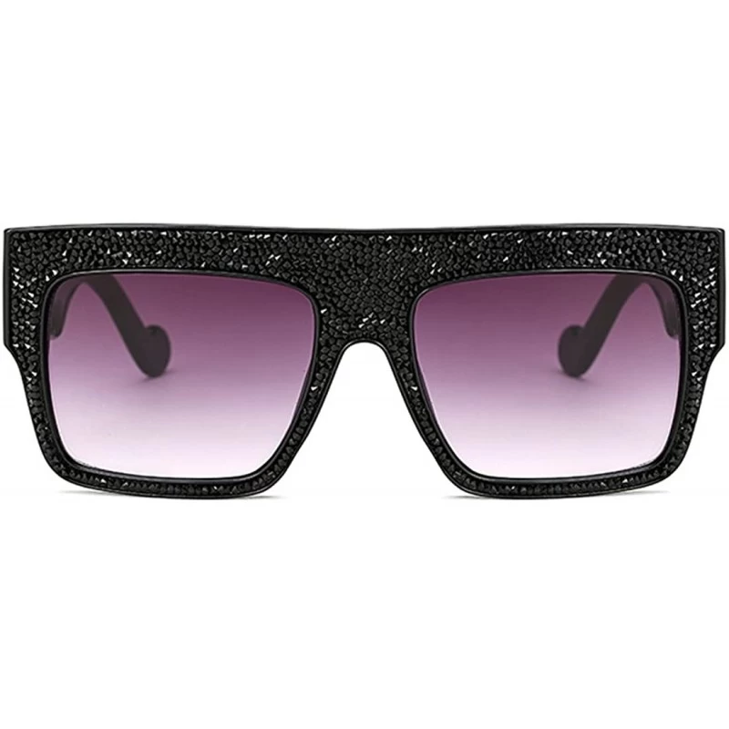 Goggle Womens Fashion Trendy Oversized Sunglasses Metal Hollow Cut Out - Black Diamond - CX18DW97SRX $15.09