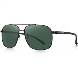 Rectangular Men HD Polarized Driving Sunglasses for Men-Classic Square Sunglasses - Black&g15 - C118YYT8QLT $31.26