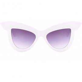 Cat Eye Polarized Sunglasses Protection Glasses Driving - White Gray - CK18TQUKSN3 $33.57
