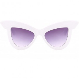Cat Eye Polarized Sunglasses Protection Glasses Driving - White Gray - CK18TQUKSN3 $13.73