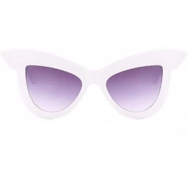 Cat Eye Polarized Sunglasses Protection Glasses Driving - White Gray - CK18TQUKSN3 $28.61