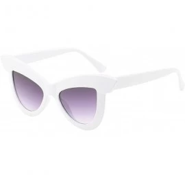 Cat Eye Polarized Sunglasses Protection Glasses Driving - White Gray - CK18TQUKSN3 $13.73