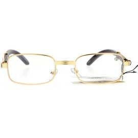 Round Art Nouveau Vintage Style Oval Metal Frame Eye Glasses - Rectangular Gold - C112DI9BYZV $10.38