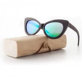 Wayfarer Vintage Narrow Cat Eye Sunglasses for Women- Sun glasses Fashion Women with Polarized Lens - Green - CD18T9AQGQ9 $28.45